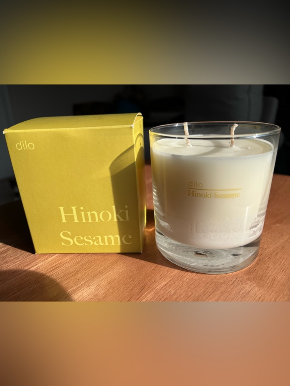 Hinoki Sesame Scented Hand Poured Soy Wax Candle - 8.5oz - NIB